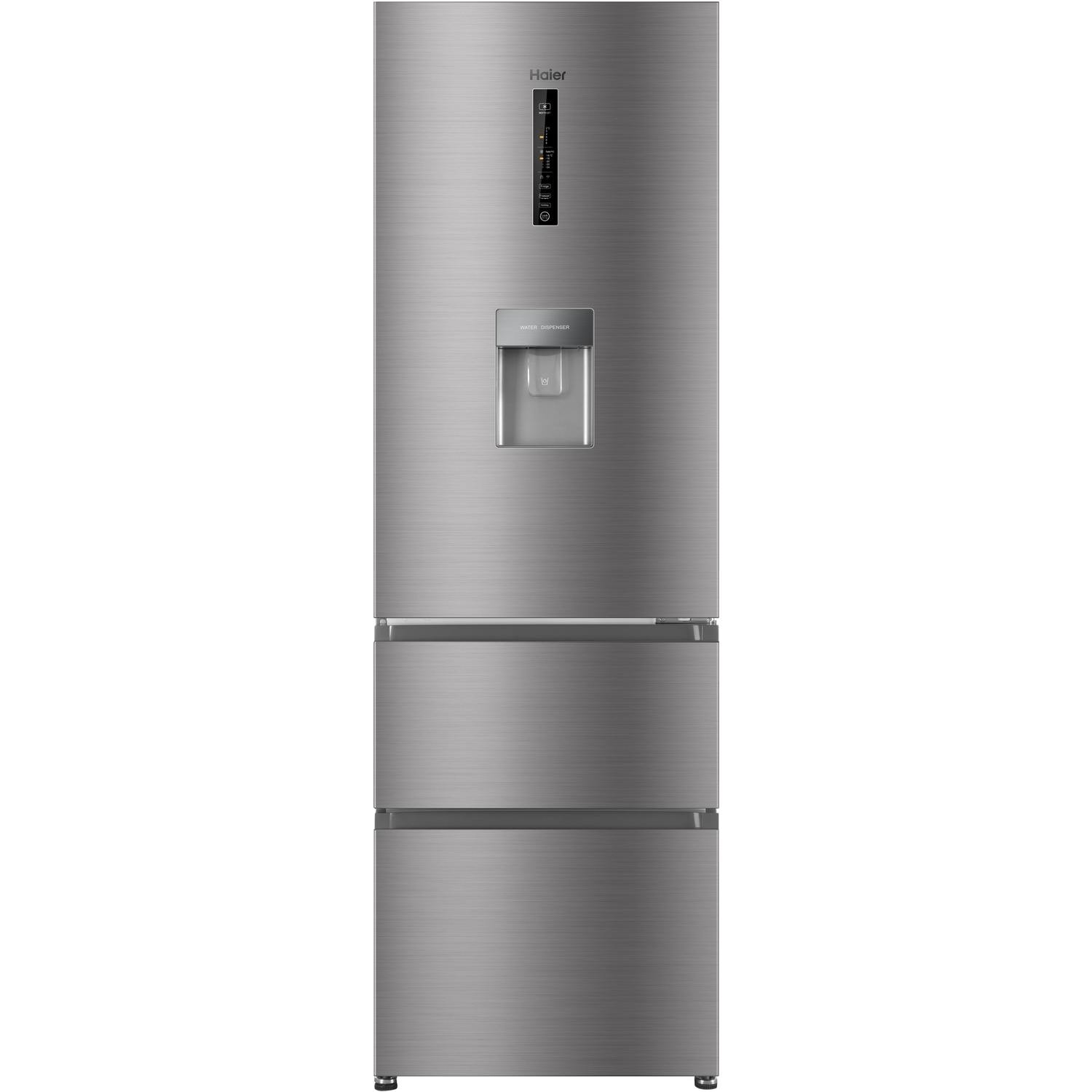 Refurbished Haier AFE635CHJW Freestanding 325 Litre 60/40 Frost Free Fridge Freezer Stainless Steel