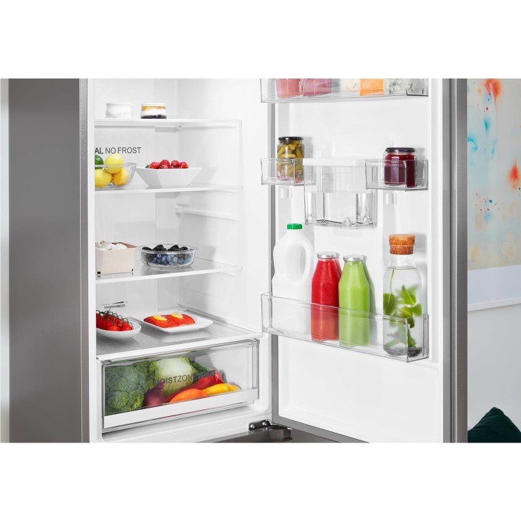 Haier AFE635CHJW 190x60cm 325L Triple Door Total No Frost Freestanding Fridge Freezer With Non-Plumb Water Dispenser - Silver