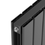 Refurbished Eco Eleganza Anthracite Horizontal Flat Designer Aluminium Radiator 600x300mm Double Panel 1223 BTU