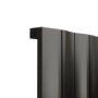 Refurbished Eco Vivante Midnight Black Horizontal Wave Designer Aluminium Radiator 600x945mm Single Panel 3055 BTU
