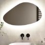 ONLY OPENED - Pebble Backlit Heated Bathroom Mirror with Lights 500 x 800mm - Apollo