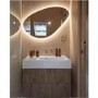 ONLY OPENED - Pebble Backlit Heated Bathroom Mirror with Lights 500 x 800mm - Apollo