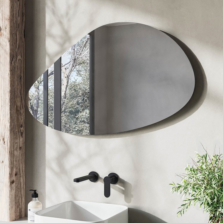 ONLY OPENED - Pebble Backlit Heated Bathroom Mirror with Lights 500 x 800mm - Apollo