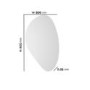 ONLY OPENED - Pebble Backlit Heated Bathroom Mirror with Lights 500 x 800mm - Apollo