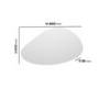 ONLY OPENED - Pebble Backlit Heated Bathroom Mirror with Lights 500 x 800mm - Apollo