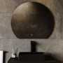 ONLY OPENED - Semi Circle LED Bathroom Mirror with Demister 800 x 700mm - Ara