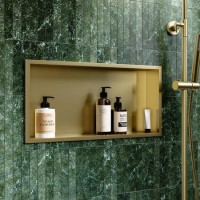 ONLY OPENED - Brass Shower Niche 610 x 305mm - Arissa