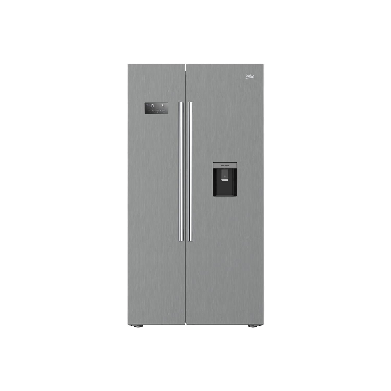 Refurbished Beko Pro ASDM241PX Freestanding 554 Litre 60/40 Frost Free American Fridge Freezer