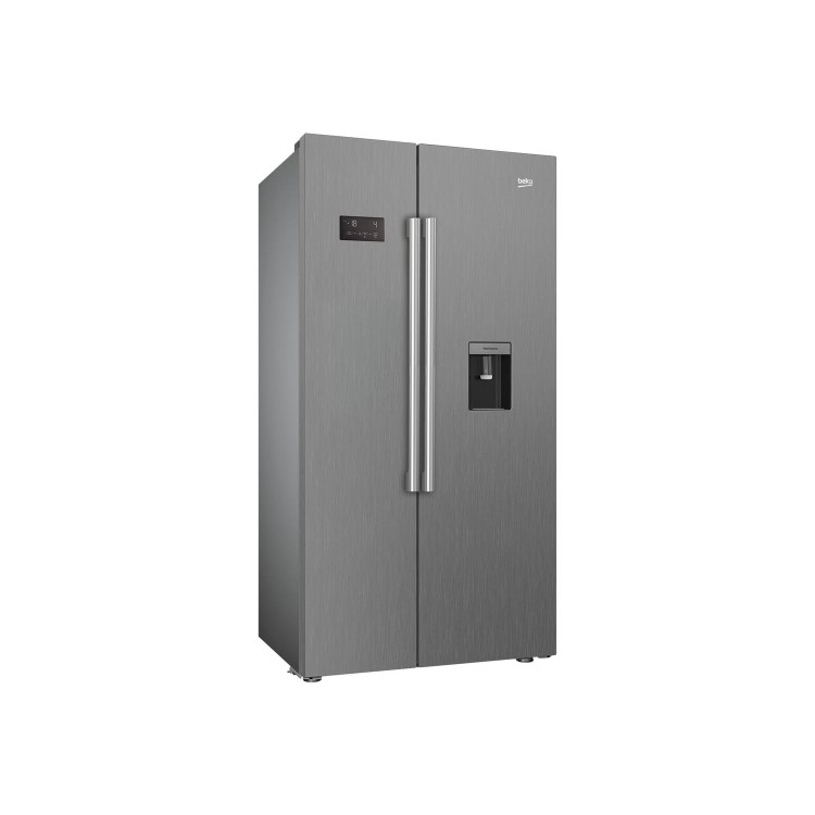 Refurbished Beko Pro ASDM241PX Freestanding 554 Litre 60/40 Frost Free American Fridge Freezer