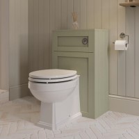 GRADE A1 - 500mm Green Back to Wall Toilet Unit Only - Baxenden