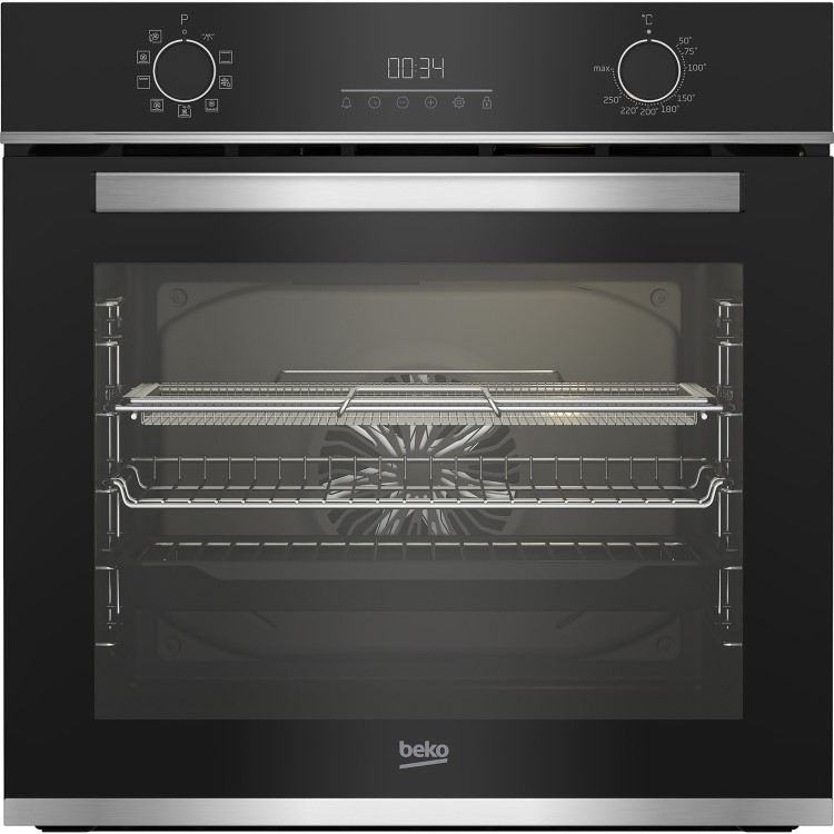 Refurbished Beko BBIMA13300XC 60cm Single Built In Electric Oven Black