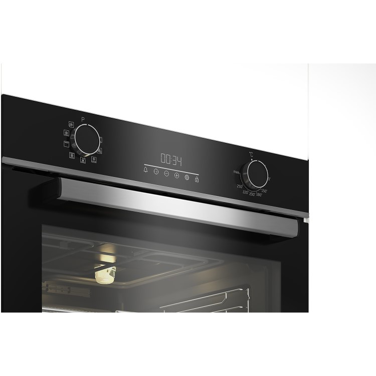 Refurbished Beko BBIMA13300XC 60cm Single Built In Electric Oven Black