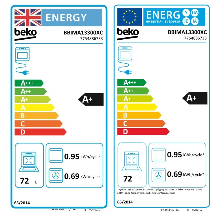 Refurbished Beko BBIMA13300XC 60cm Single Built In Electric Oven Stainless Steel