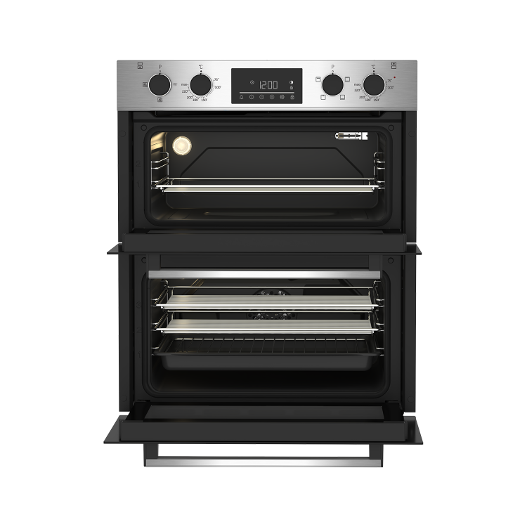 Beko Built Under Electric Double Oven - Stainless Steel