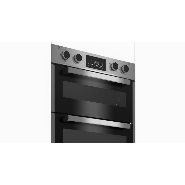Beko Built Under Electric Double Oven - Stainless Steel