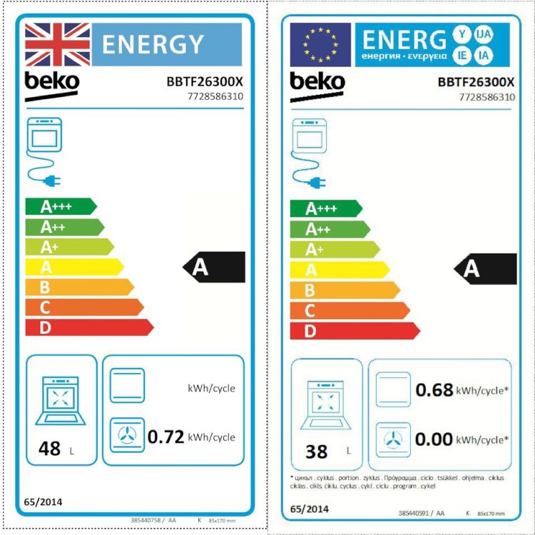 Beko Built Under Electric Double Oven - Stainless Steel