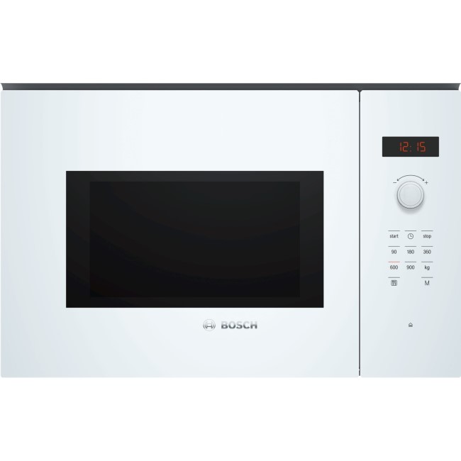GRADE A1 - Bosch BFL553MW0B Serie 4 900W 25L Built-in Microwave Oven - White