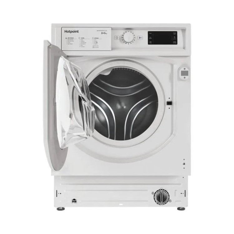 Refurbished Hotpoint Anti-Stain BIWDHG961485UK Integrated 9/6KG 1400 Spin Washer Dryer White