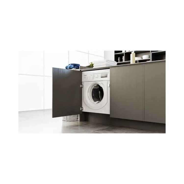 Refurbished Hotpoint Anti-Stain BIWDHG961485UK Integrated 9/6KG 1400 Spin Washer Dryer White