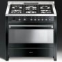 Smeg A1BL-7 Opera 90cm Dual Fuel Range Cooker - Black
