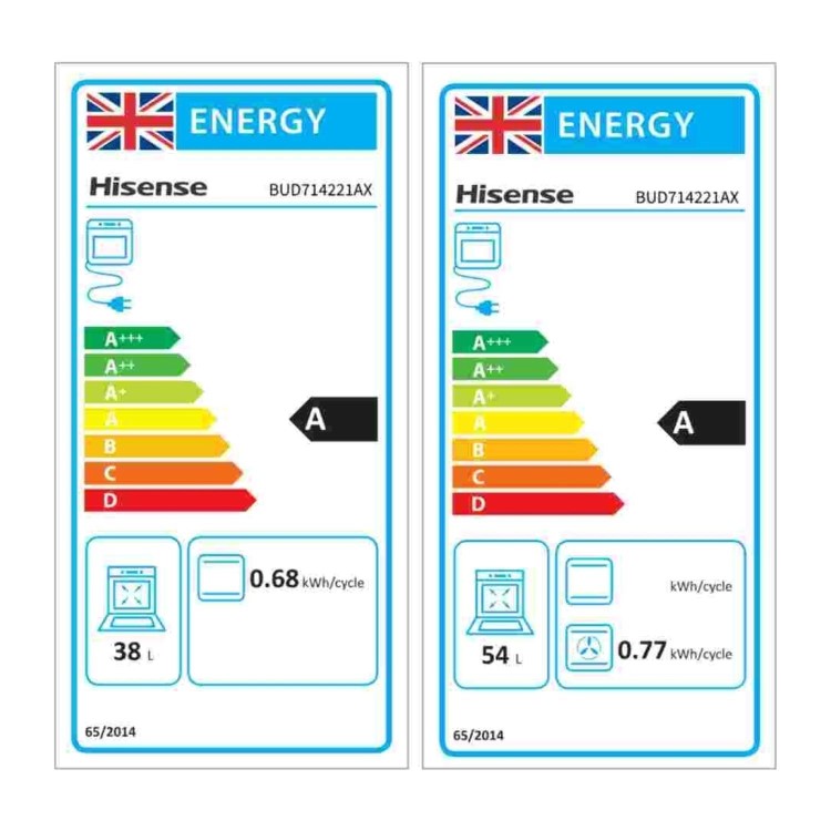 Hisense Hi6 BUD714221AX Built-Under Electric Double Oven - Stainless Steel