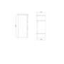 GRADE A1 - Harper 301mm Small Storage Cabinet Grey Laquered