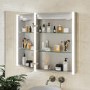 GRADE A1 - 500 x 700mm Illuminated Mirrored Bathroom Cabinet Single Door - Mizar 