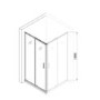 Chrome 6mm Glass Square Corner Entry Shower Enclosure 800mm -Carina