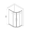 Carina 1200x800mm 6mm Offset Quadrant
