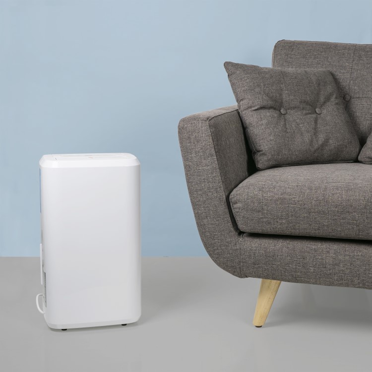 GRADE A2 - electriQ 10 Litre Dehumidifier with Humidistat and Odour Filter for Damp Mould Drying Clothes