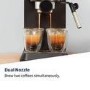 Refurbished Beko CaffeExperto Manual Espresso Coffee Machine with Steam Wand - Black