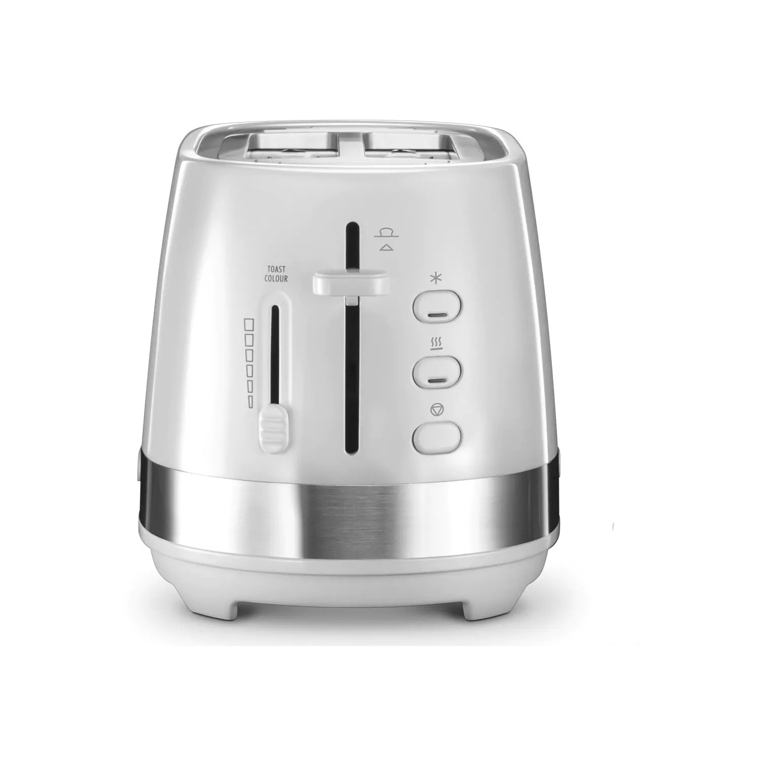 DeLonghi Active Line 2 Slice Toaster White CTLA2003.W Appliances Direct
