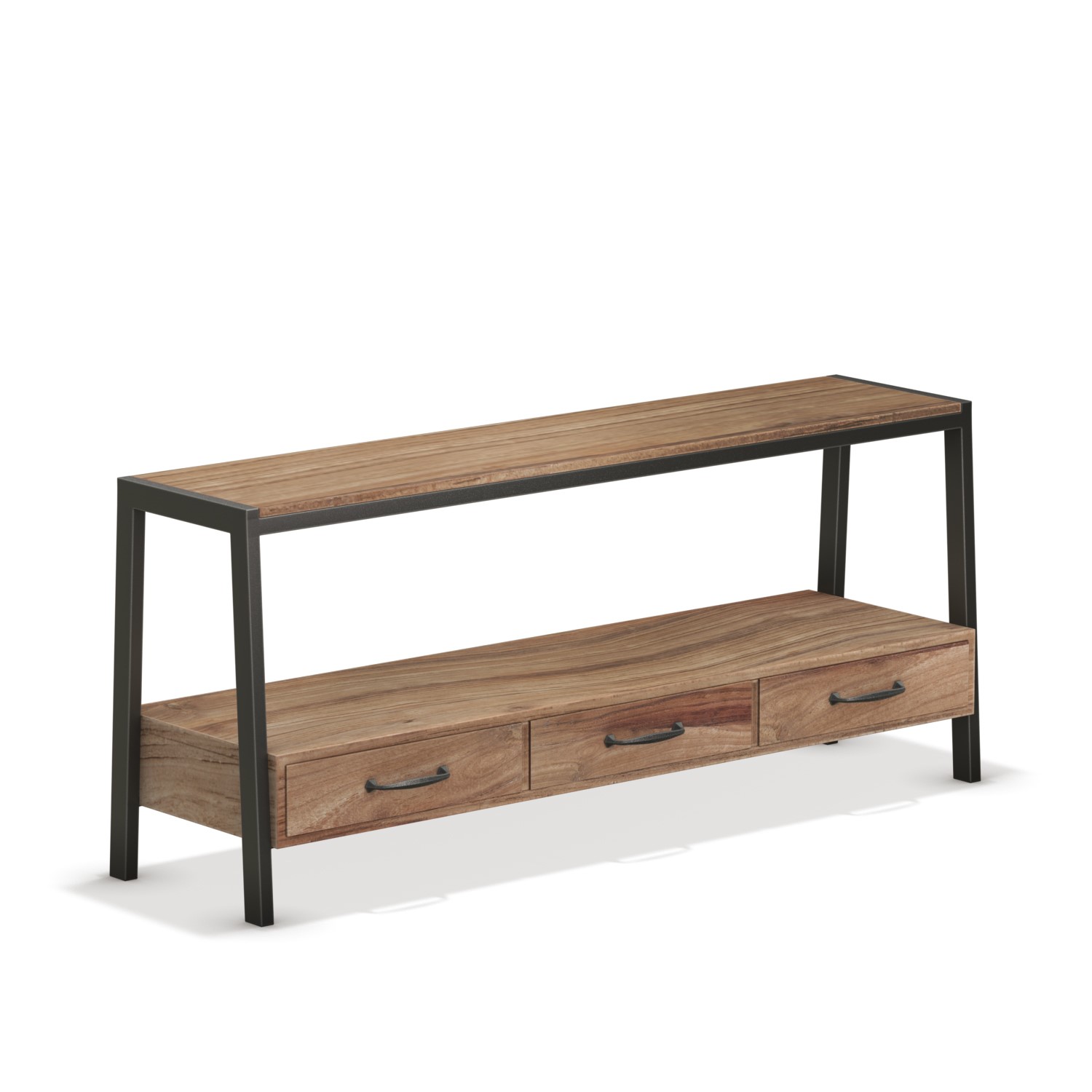 Solid Wood & Metal TV Unit with Storage TV's up to 55" Cyra CYR001