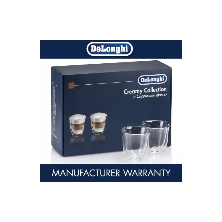 Refurbished Delonghi DLSC301 Set of 6 Capuccino Glasses