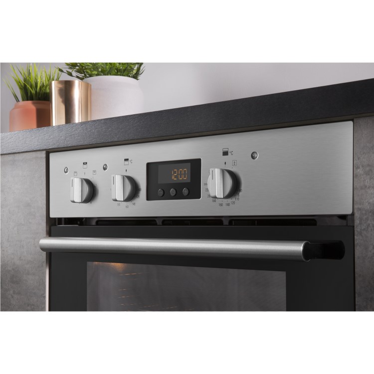 GRADE A2 - Hotpoint DU2540IX Luce Electric Built Under Double Oven - Stainless Steel