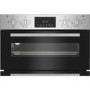 Refurbished Indesit Electric Built In Double Oven - Stainless Steel
