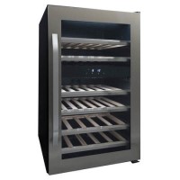 Refurbished Danby DWC114KD1BSS Freestanding 46 Bottle Dual Zone Wine Cooler Stainless Steel