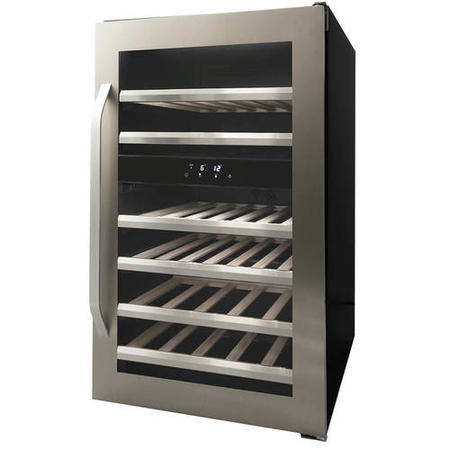 Refurbished Danby DWC114KD1BSS Freestanding 46 Bottle Dual Zone Wine Cooler Stainless Steel