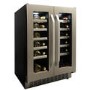 Refurbished Danby DWC120KD1BSS Freestanding 40 Bottle French Door Dual Zone Wine Cooler