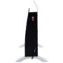 GRADE A1 - electriQ 2000W Smart Curved Designer Glass Panel Heater - Wall Mountable & Bathroom Safe - Black