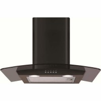 Refurbished CDA ECP62BL 60cm Curved Glass Chimney Cooker Hood Black