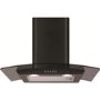 Refurbished CDA ECP62BL 60cm Curved Glass Chimney Cooker Hood Black