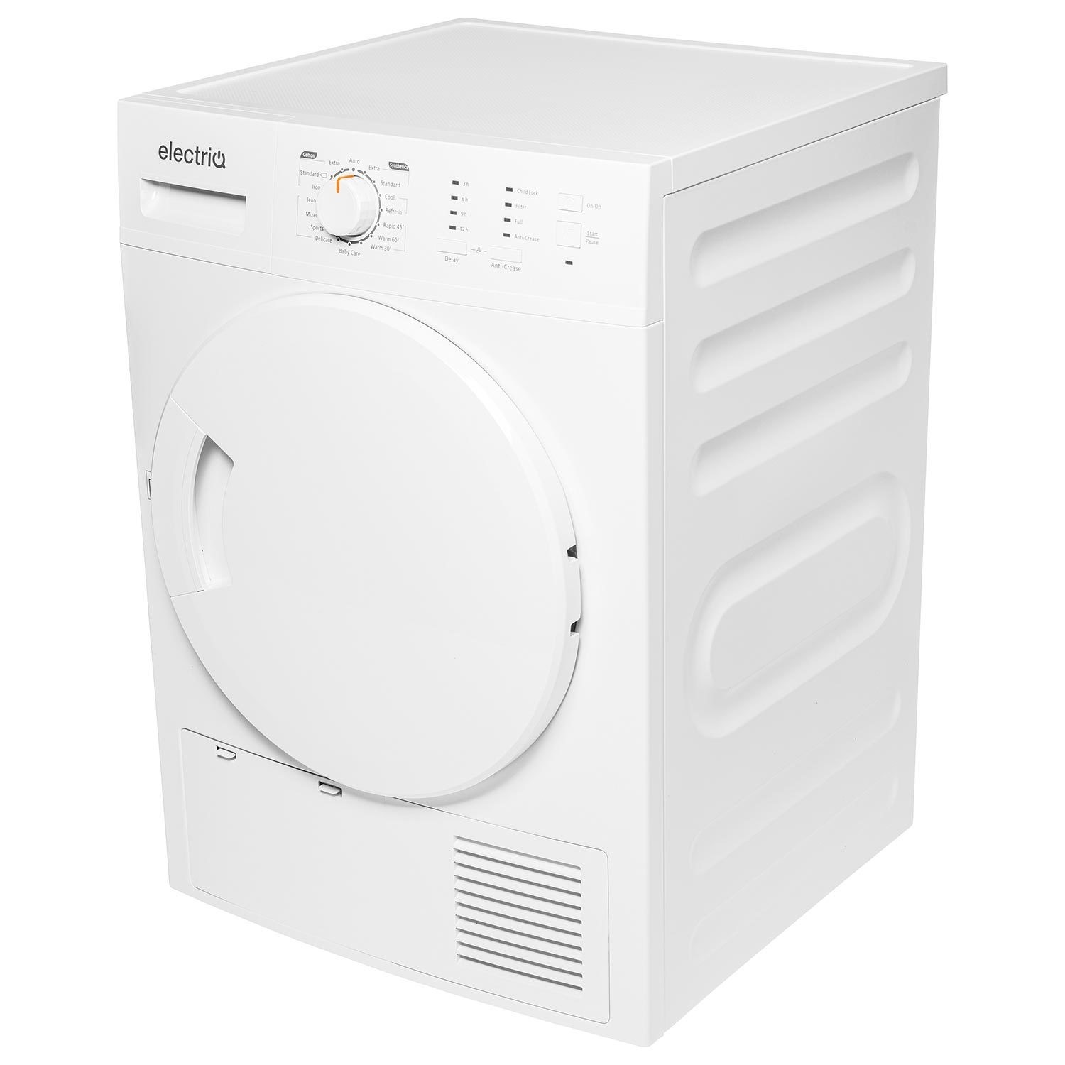 electriQ 8kg Condenser Tumble Dryer White EIQ8KGMCD Appliances Direct