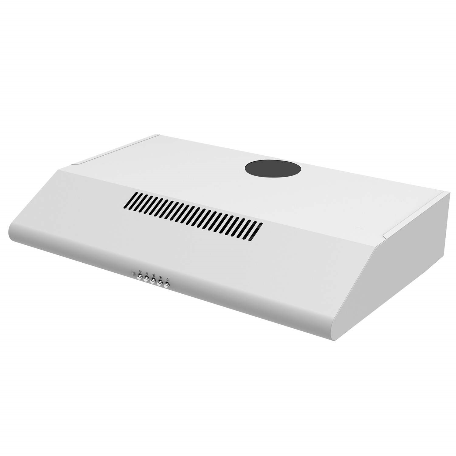 electriQ 60cm White Conventional Visor Cooker Hood Top Venting 5 Year