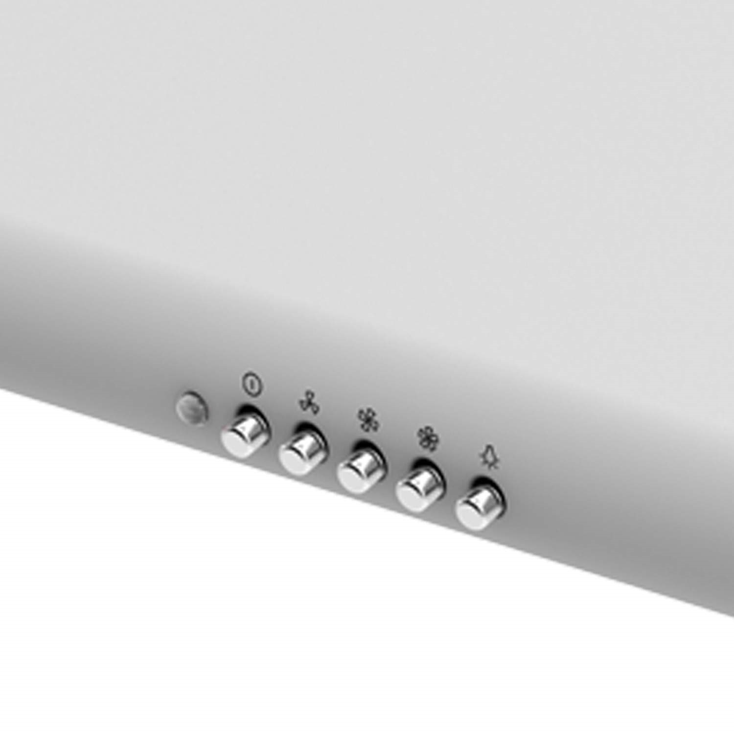 electriQ 60cm White Conventional Visor Cooker Hood Top Venting 5 Year