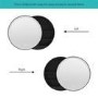 GRADE A1 - Black Sliding Bathroom Mirror Cabinet with Lights 600 x 600mm - Elara