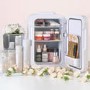 Refurbished electriQ EQ6LMINIBEAUTYFRIDGE 6 Litre Mini Portable Beauty Fridge with Mirror and LED Light