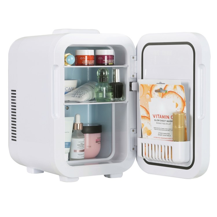 electriQ 6L Portable Mini Skincare Fridge with Mirror and LED Light 