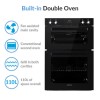 electriQ Built-In Electric Double Oven - Black