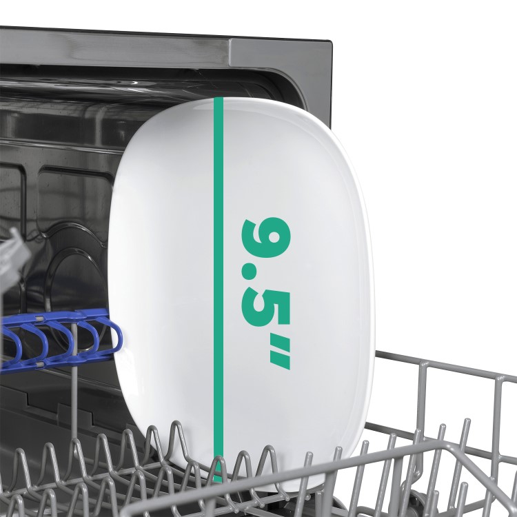 GRADE A3 - electriQ Table Top / Integrated Dishwasher - Black